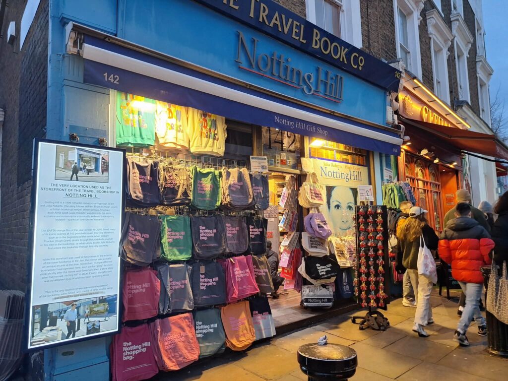 Lokacija, kjer so snemali film Notting Hill